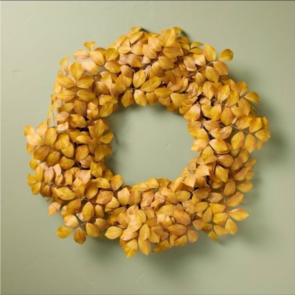 26" Faux Golden Ash Leaf Fall Wreath- Hearth & Hand with Magnolia
